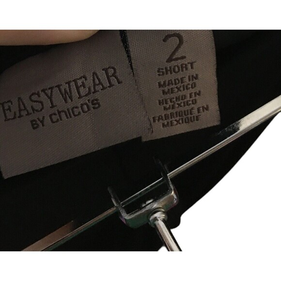 Easywear Chico's Pants Women's Size Large 2 Short Tapered Leg - Picture 5 of 6